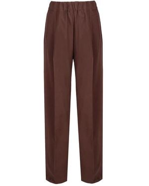 Semicouture Wide Trousers - Marrón