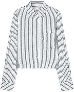 Closed Cropped Shirt - Blauw