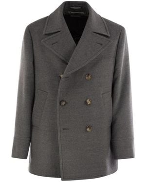 Brunello Cucinelli Double-Breasted Coat - Grey