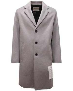 Amaranto Single-Breasted Coats - Grey