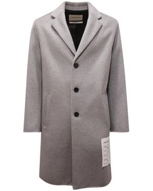 Amaranto Single-Breasted Coats - Grey