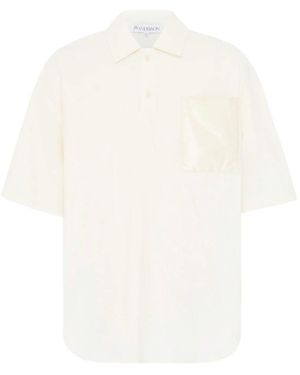 JW Anderson Gepolstertes polo-top in elfenbein - Weiß