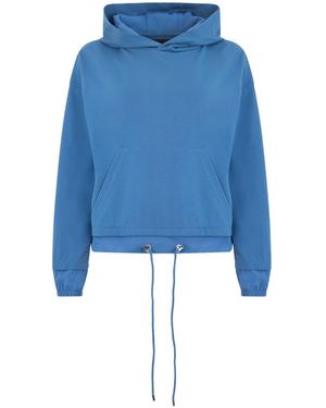 Moorer Hoodies & Sweatvesten ,Blauw ,Katoen Katoenen Blend Jumpsuit