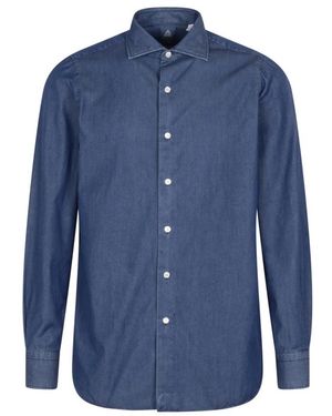 Finamore 1925 Casual Shirts - Bleu