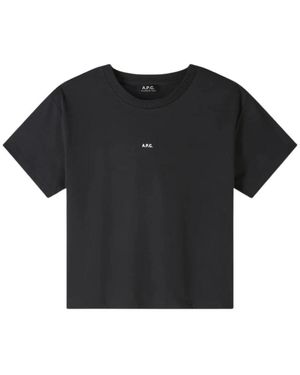 A.P.C. Boxy Micro Logo T-Shirt - Zwart