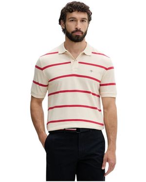 GANT Tops ,Katoen Gestreepte Polo Shirt - Rood