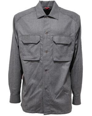 Bagutta Helle Wolljacke Im Safari-Stil, Grau