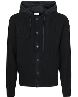 Moncler Hooded Cardigan - Zwart