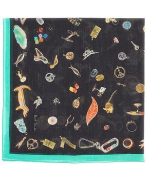 Paul Smith Accessoires ,Zwart ,Sjaal - Blauw