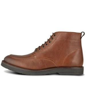 Shoe The Bear Leather Lace-up Ankle Boots - Brown