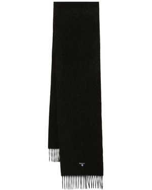 Barbour Plain Lambswool Scarf - Schwarz