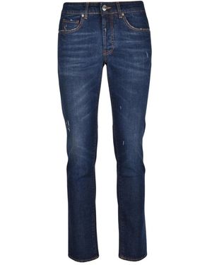 Les Hommes Rechte Jeans - Blauw