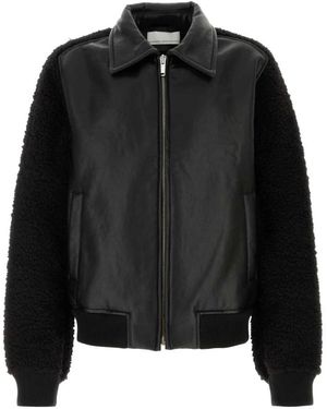 Random Identities Jassen ,Zwart ,Leer Synthetic Leather Jacket