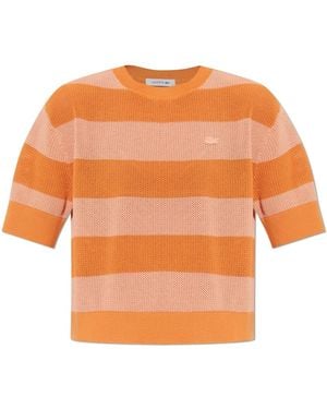 Lacoste Round-Neck Knitwear - Naranja