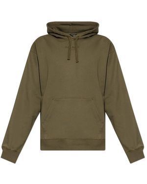 Balmain Hoodies & Sweatvesten ,Groen ,Katoen Hoodie Met Trekkoord
