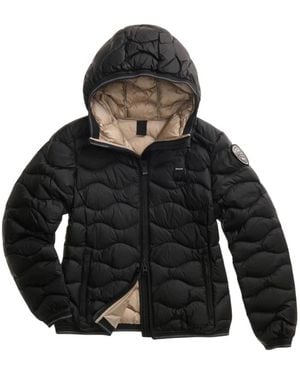 Blauer Camelia Kurze Daunenjacke - Schwarz