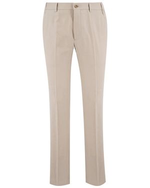 BERWICK  1707 Slim-Fit Trousers - Naturel