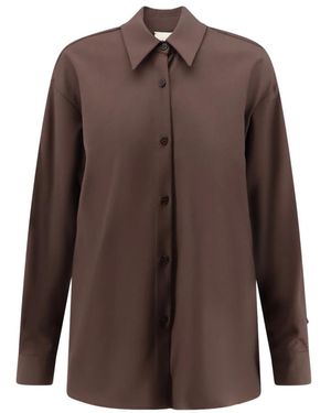 Alysi Wool Button-Up Shirt - Bruin