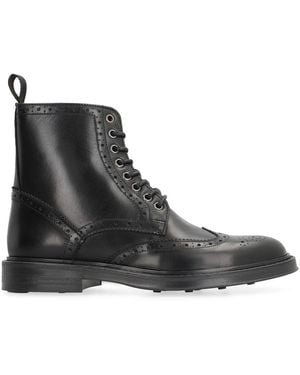 Bruno Magli Lace-Up Boots - Black