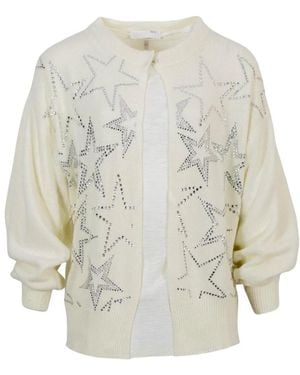 Brand Unique Round-Neck Knitwear - Blanc