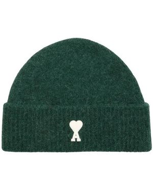 Ami Paris Ami De Coeur Beanie - Grün