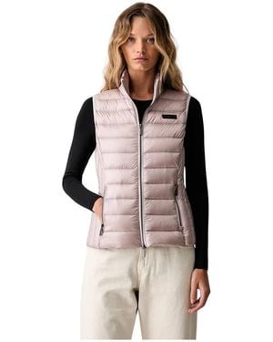 ARMANI EXCHANGE Jassen ,Roze ,Nylon Gewatteerd Nylon Mouwloos Donsjack - Bruin