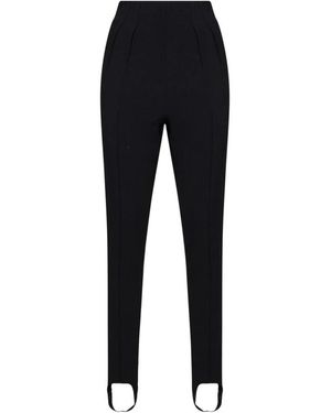Mugler Gelegerde Leggings Met Stirrup-Manchet - Zwart