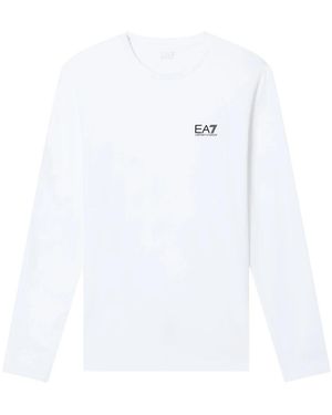 EA7 Long Sleeve T-Shirts - White