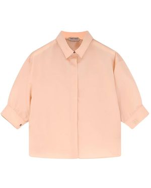 Alberta Ferretti Overhemden ,Zijden Blouse - Roze