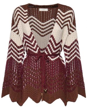 Akep Chevron Cardigan - Rood