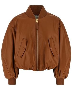 Givenchy Cropped Cocoon Bomber - Bruin