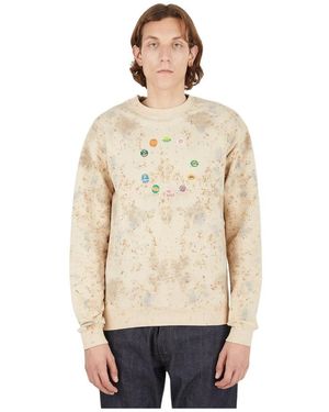 Viron Hoodies & Sweatvesten ,Katoen Natural Dye Crewneck Sweatshirt - Naturel