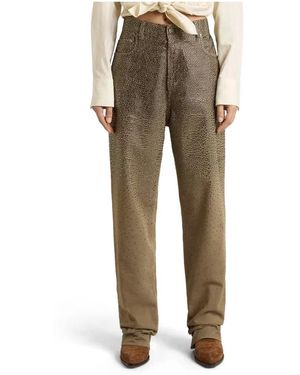 Golden Goose Straight Trousers - Natural
