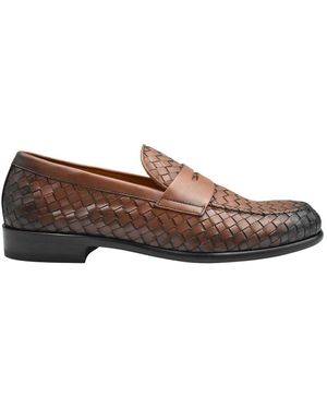 Doucal's Braune Leder Schnürschuhe Ss25