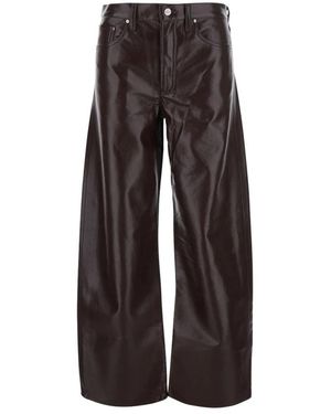 Agolde Leather Trousers - Marrón