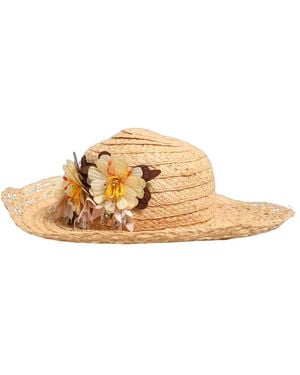 Dolce & Gabbana Breitkrempiger Floraler Bucket Hat Capello - Natur