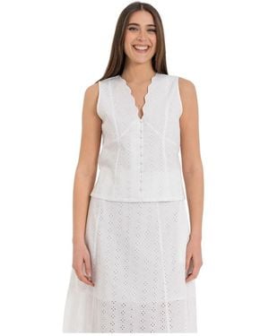 Kocca Sleeveless Tops - White