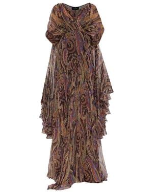 Etro Kleid Mit Lurexfaden - Braun
