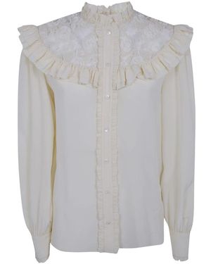 Chloé Klassische Bluse Mit Hängenden Ärmeln - Grau