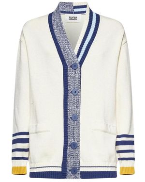Silvian Heach V-Hals Vest Met Grafische Details - Blauw