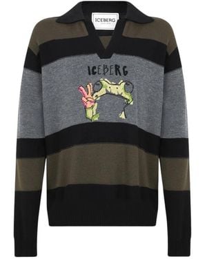 Iceberg V-Neck Knitwear - Negro