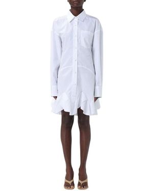 Stella McCartney Weiße Gerüschte Saum Mini Kleid