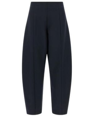 Nude Cropped Trousers - Azul