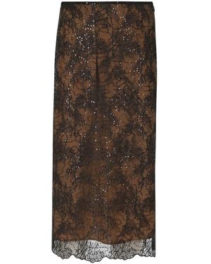 Semicouture Rokken ,Bruin ,Pailletten Camilla Rok