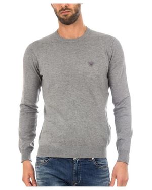 Armani Jeans Round-Neck Knitwear - Grey