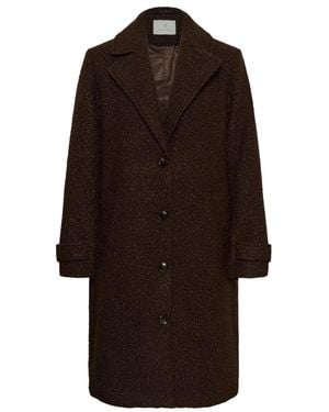 Kaffe Single-Breasted Coats - Marrón
