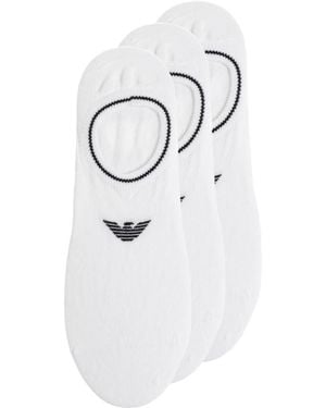 Emporio Armani Driepack Sokken Met Logo - Wit