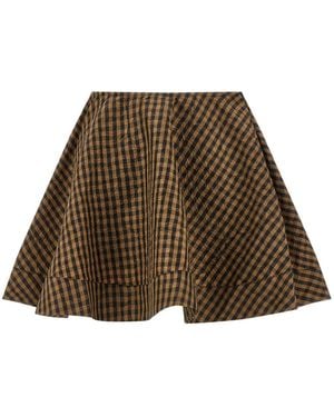Ganni Short Skirts - Brown