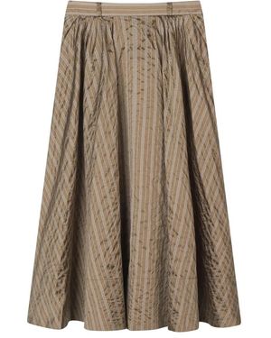 Mark Kenly Domino Tan Midi Skirts - Natural