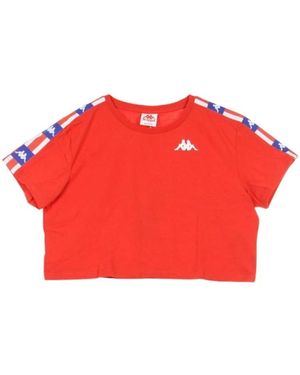 Kappa Tops ,Rood ,Authentiek T-Shirt La Basma Rood/Blauw